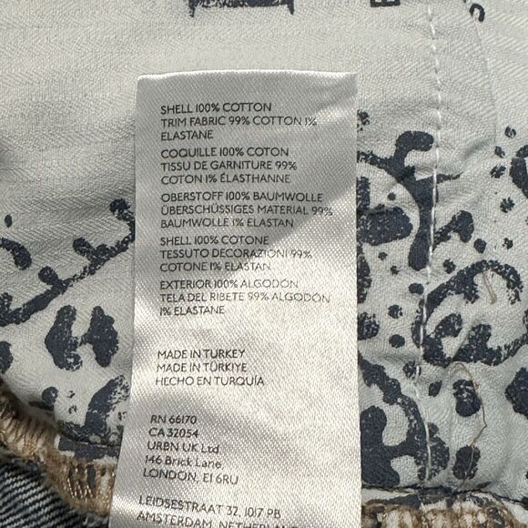 We The Free People Jeans Size 25 Bare With Me Mid Rise Straight Leg Patchwork - Picture 15 of 16